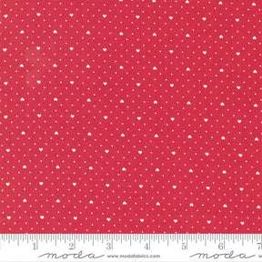 Lighthearted Heart Dot Red 55298 12 Sold by 1/2 yard increments cut contiguously