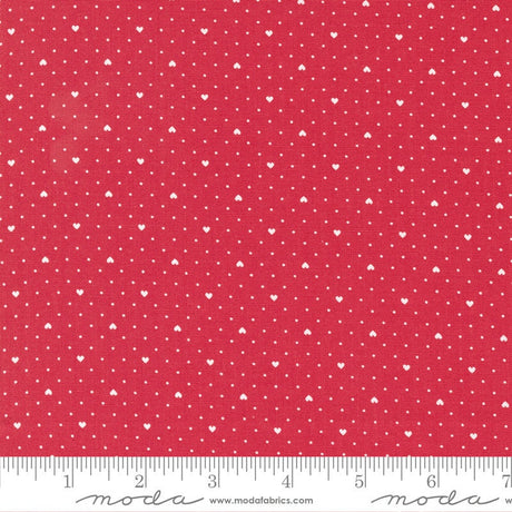 Lighthearted Heart Dot Red 55298 12 Sold by 1/2 yard increments cut contiguously