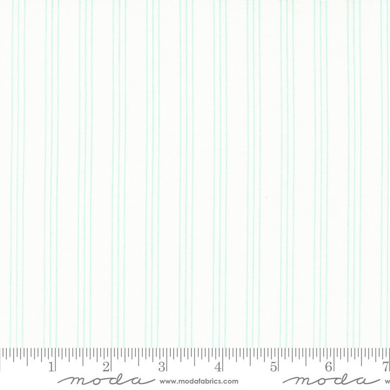 Lighthearted Stripe Cream Aqua 55296 21 Yardage Sold by 1/2 yard increments cut contiguously