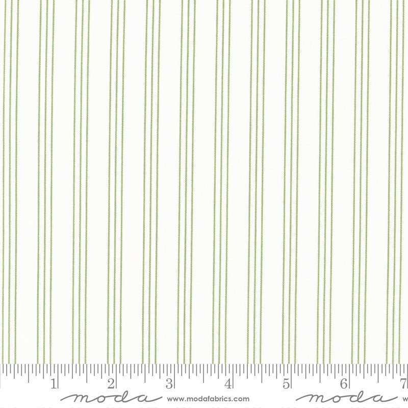 Lighthearted Stripe Cream Green 55296 22 Sold by 1/2 yard increments cut contiguously