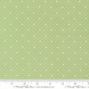 Lighthearted Heart Dot Green 55298 19 Sold by 1/2 yard increments cut contiguously