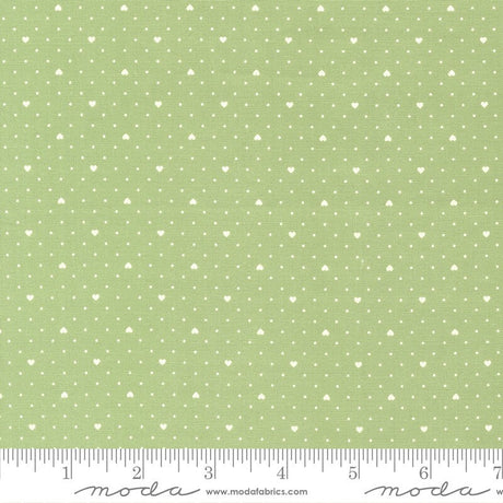 Lighthearted Heart Dot Green 55298 19 Sold by 1/2 yard increments cut contiguously