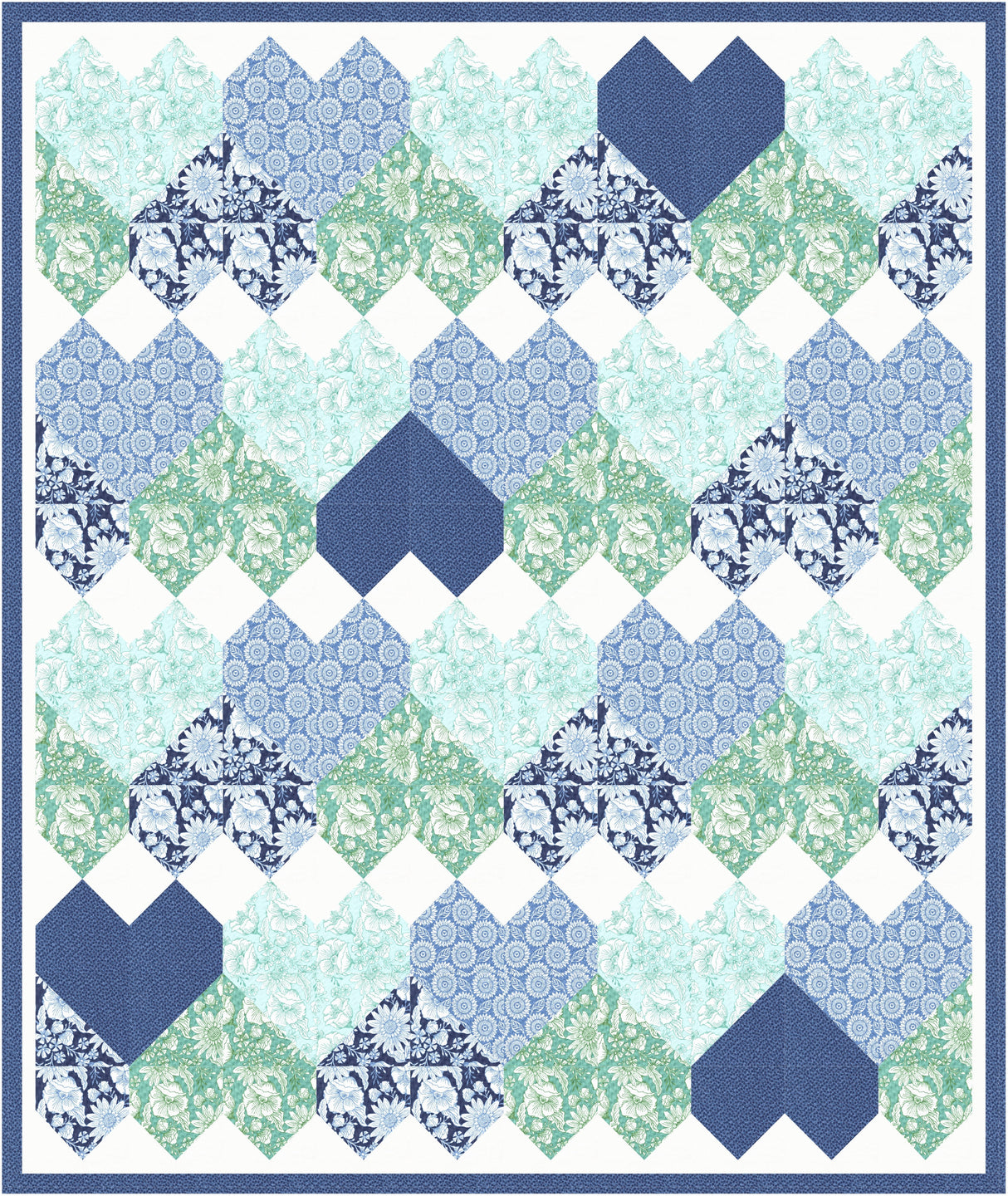 Sunflowers in My Heart Coeur Cloud White Yardage 27322-31 by Kate Spain Sold in 1/2 Yard Increments