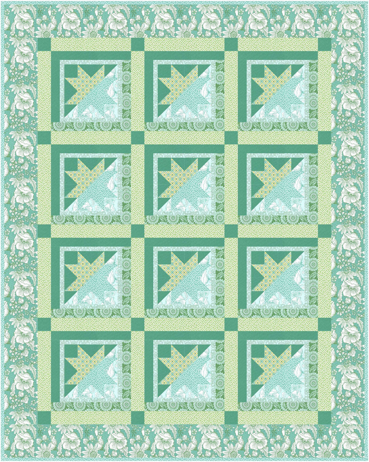 Sunflowers in My Heart Coeur Cloud White Yardage 27322-31 by Kate Spain Sold in 1/2 Yard Increments