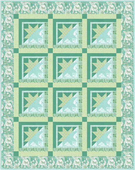 Sunflowers in My Heart Fleur Pond Yardage 27325-13 by Kate Spain Sold in 1/2 yard increments cut continuously.