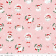 Twas Pink Jolly Old Elf Yardage SC13462-Pink by Jill Howarth Sold in 1/2 yard increments cut contigiously