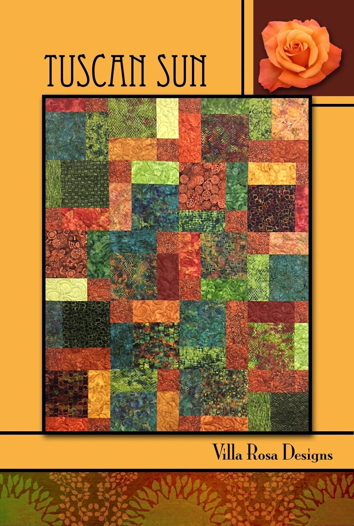Tuscan Sun Pattern Card for Villa Rosa Designs finished size 56"x70"