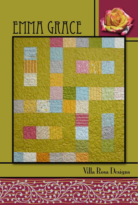 Emma Grace Printed Pattern Villa Rosa Designs Size 41" x 45"