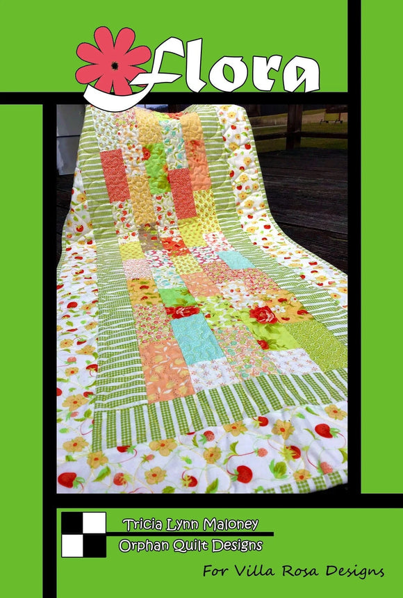 Flora Table Runner Quilt Pattern - Printed Pattern Villa Rosa Designs Size 20