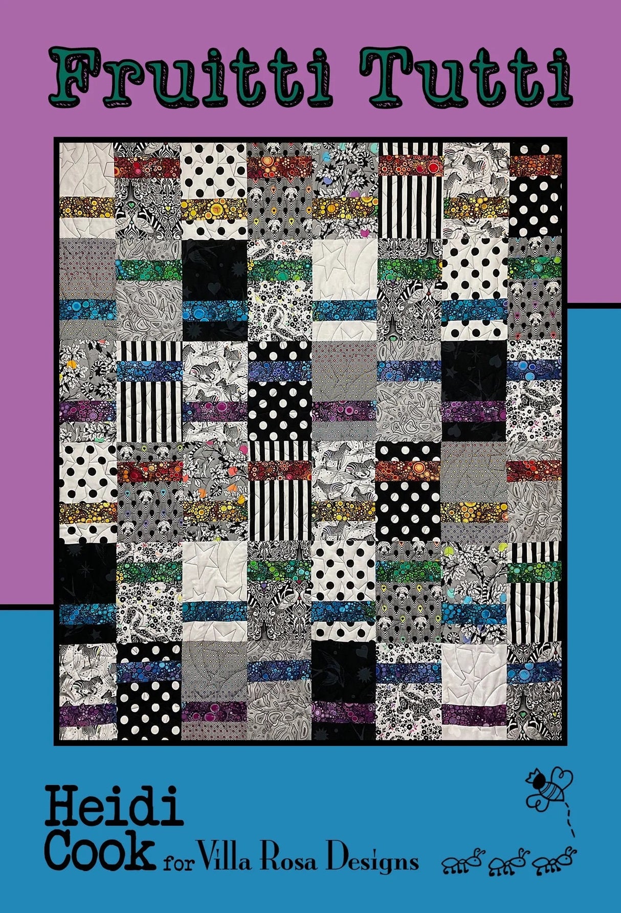 Fruitti Tutti Quilted Patterns - Printed Pattern Villa Rosa Designs Size 52" x 60"