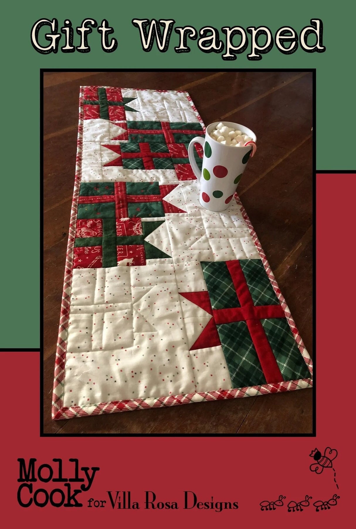 Gift Wrapped Printed Pattern Villa Rosa Designs Size 14" x 40"