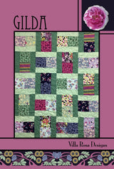 Gilda Villa Rosa Quilt Pattern 36 x 45 size 36" x 45"