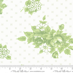 Lighthearted Rosy Cream Green 55290 32 Sold by 1/2 yard increments cut contiguously