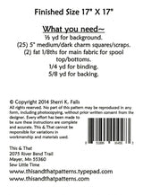 Sew Little Time Mini Quilt Pattern TAT269 by Sherri Falls for This and That