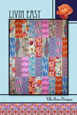 Livin Easy Pattern Card for Villa Rosa Designs finished size 54"x66"