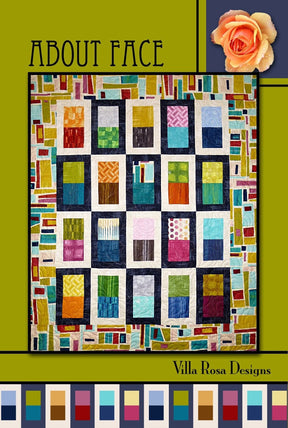 About Face Quilt Pattern From Villa Rosa Designs - size 37" x 48"