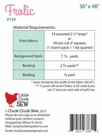 Frolic Quilt Pattern by Cluck Cluck Sew CCS154 Paper Bin MP