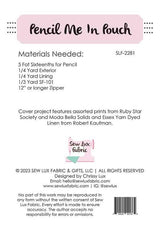 Pencil Me In Pouch SLF 2281 for Sew Lux Fabric 17 x11