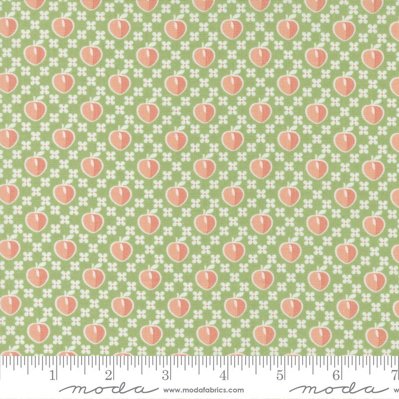 Peachy Keen Peaches Fern 29171-13 by Corey Yoder for Moda Fabrics Sold in 1/2 yard increments cut continuously 