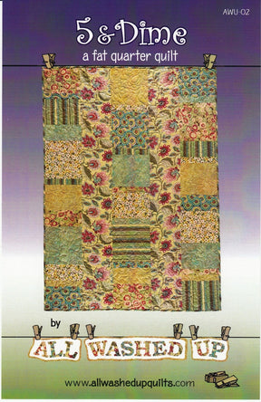 5 & Dime Quilt Pattern AWU02 by All Washed Up