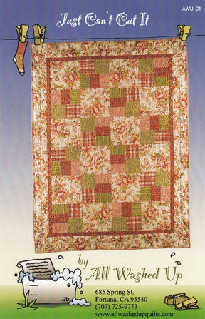 Just Can't Cut It Quilt Pattern AWU01 by All Washed Up