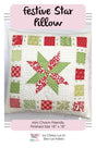 Festive Star Pillow SLF 2012 by Chrissy Lux for Sew Lux Fabric 18"x 18"