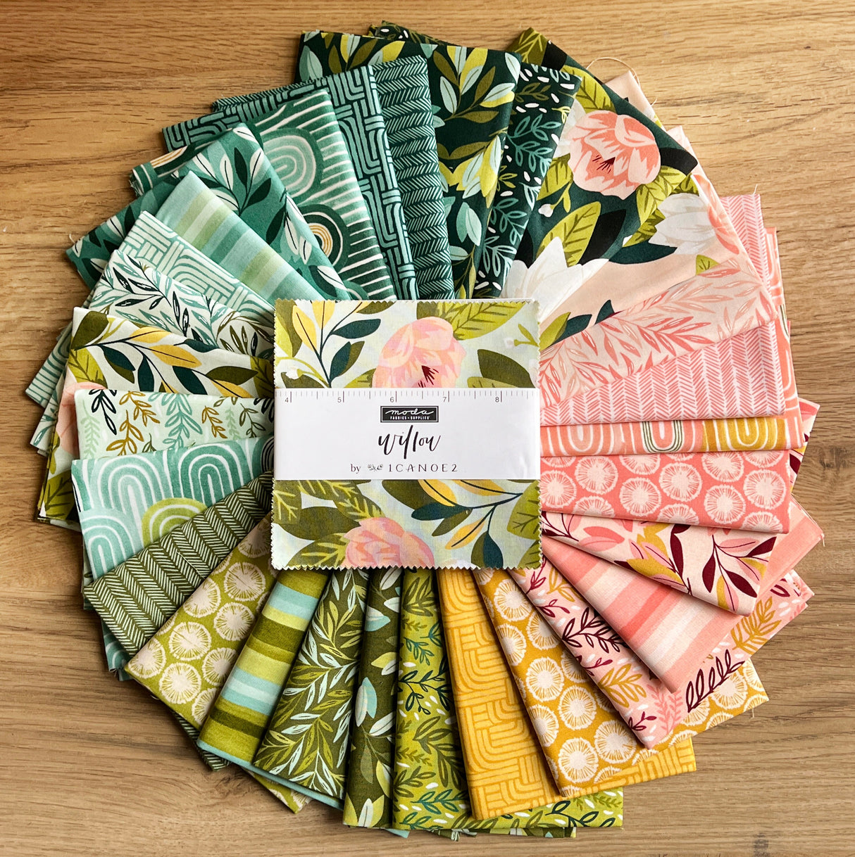 Willow Mini Charm 2.5" by 1 Canoe 2 for Moda Fabrics 36060MC bin 1