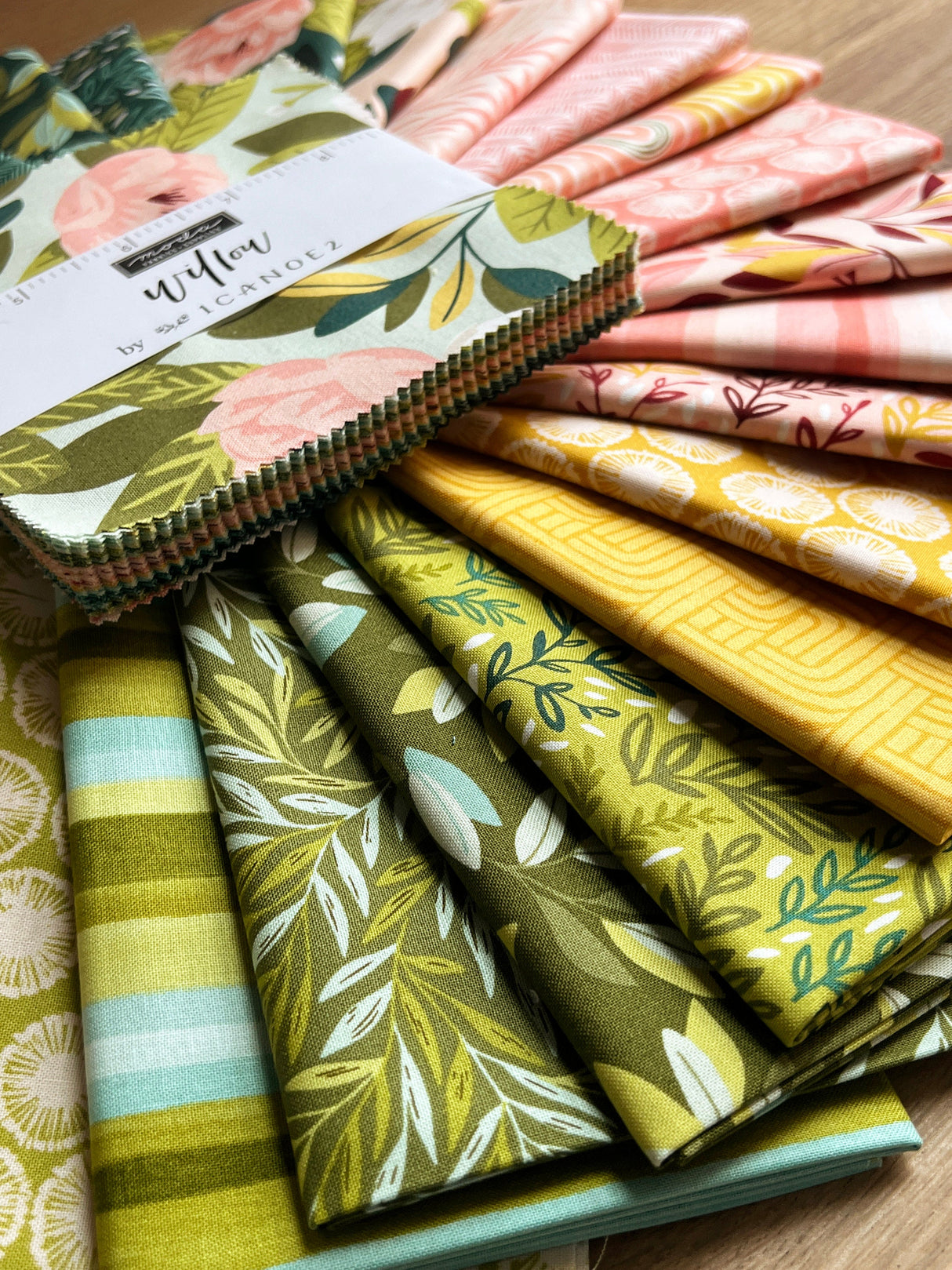 Willow Mini Charm 2.5" by 1 Canoe 2 for Moda Fabrics 36060MC bin 1