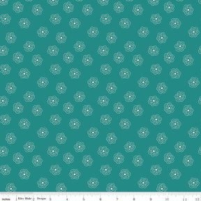 Bee Dots Rose Lagoon Yardage C14180-Lagoon by Lori Holt for Riley Blake Designs Sold in 1/2 yard increments.