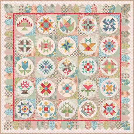 Mercantile Reminisce Raindrop Yardage C14395-Raindrop by Lori Holt of Bee in my Bonnet for Riley Blake Designs Sold in 1/2 yard increments.