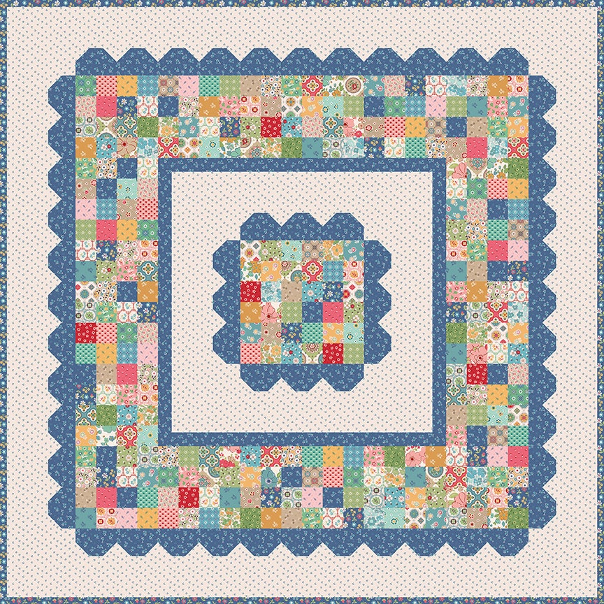 Mercantile Dainty Cottage Yardage C14385-Cottage by Lori Holt of Bee in my Bonnet for Riley Blake Designs Sold in 1/2 yard increments.