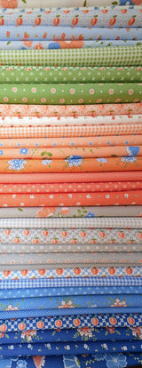 Peachy Keen Peaches Cobalt 29171-16 by Corey Yoder Sold in 1/2 yard increments cut continuously 