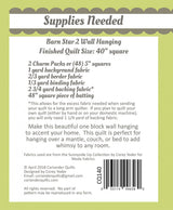 Mini Barn Star 2 Quilt Pattern by Coriander Quilts CQ140 Bin MP