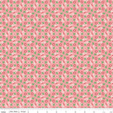 Mercantile Memories Coral Yardage C14390-Coral by Lori Holt of Bee in my Bonnet for Riley Blake Designs Sold in 1/2 yard increments.