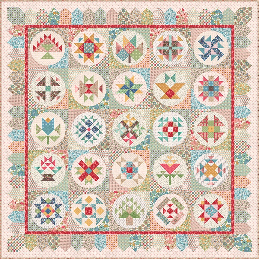 Mercantile Legacy Lettuce Yardage C14384-Lettuce by Lori Holt of Bee in my Bonnet for Riley Blake Designs Sold in 1/2 yard increments