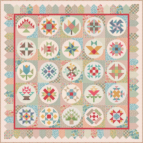 Mercantile Dainty Cottage Yardage C14385-Cottage by Lori Holt of Bee in my Bonnet for Riley Blake Designs Sold in 1/2 yard increments.