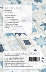 Sand And Sea Quilt Pattern by Thimble Blossoms TBL279 size - 78” x 78” Printed Pattern ONLY