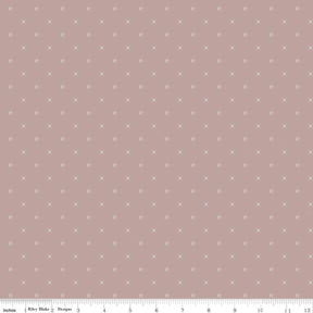 Bee Cross Stitch Pewter Yardage - C745-Pewter by Lori Holt of A Bee in My Bonnet for Riley Blake Designs Sold in 1/2 Yard Increments