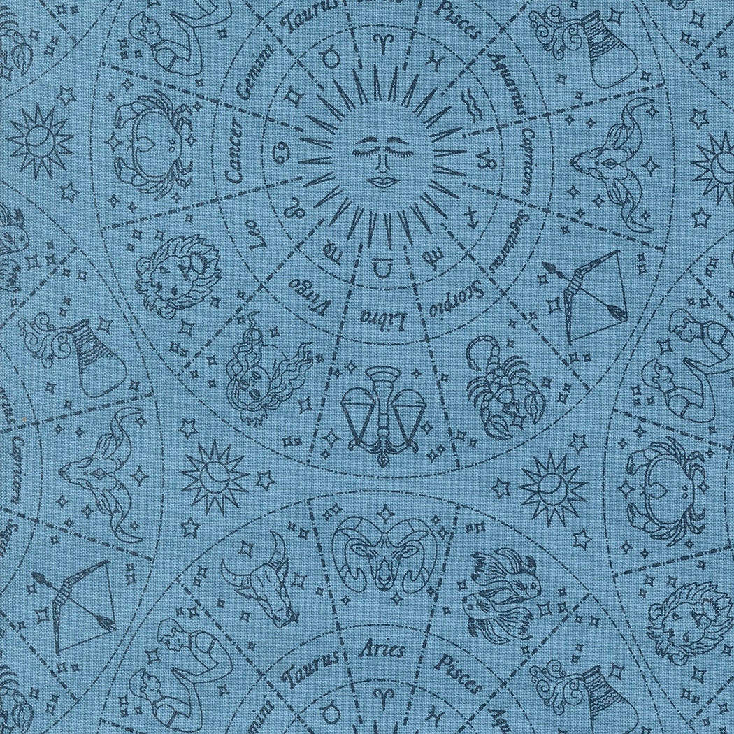 Starry Sky Zodiac Midday Yardage 24160-15 by April Rosenthal for Moda Fabrics Sold in 1/2 yard increments