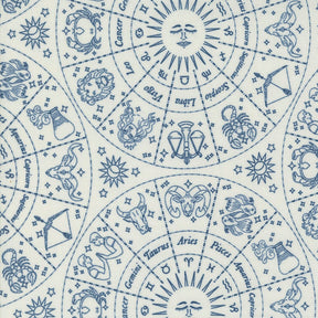 Starry Sky Zodiac Mist - Night Yardage 24160-21 by April Rosenthal for Moda Fabrics Sold in 1/2 yard increments