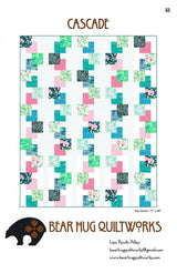 Cascade # BHQ-118 From Bear Hug Quiltworks By Lisa Alley, A beginner friendly quilt designed to show off focus fabrics.