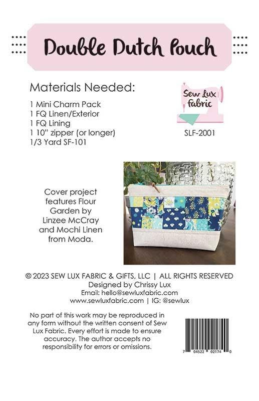 Double Dutch Pouch Pattern