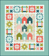 Feed My Soul Tossed Floral Sky C14553-Sky by Sandy Gervais for Riley Blake Designs Sold in 1/2 yard increments cut continuously