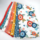 Clover and Dot Bright Color Bundle includes 8 Fat Quarters