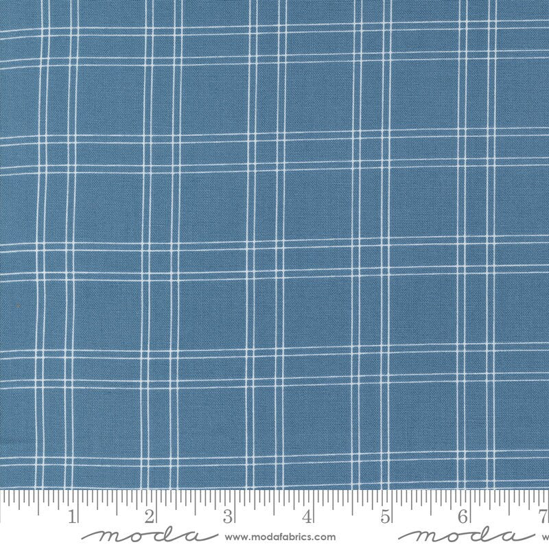 Shoreline Plaid Medium Blue 55302-13 by Camille Roskelly Sold in 1/2 yard Increments