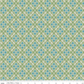 Autumn Lettuce Plaid Yardage C14651-LETTUCE Sold in 1/2 Yard Increments cut continuously