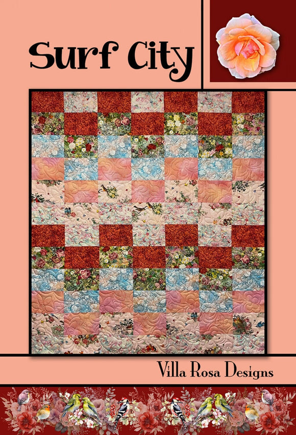 Surf City # VRDRC258 From Villa Rosa Designs By Fryer, Pat Quilt 53in x 60in Using 1/2yds final size is 53