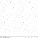 Riley Blake Dapple Dot on White Rainbow by RBD Designers C645-Rainbow Sold in 1/2 Yard increments