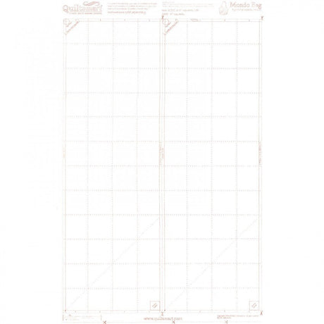 Mondo Bag Printed Interfacing ONLY - No Pattern included - by Quiltsmart - Refill you will receive 2 panels used to make one Mono Bag