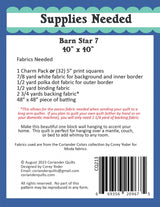 Barn Star 7 by Corey Yoder of Coriander Quilts CQP213 Bin MP